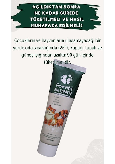 Roevita Kedi ve Köpekler İçin Multi Vitamin Paste 100 G