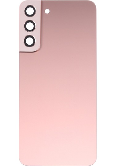 Samsung Galaxy Uyumlu S22 5g Sm-s906b İçin Kamera Lens Kapaklı Arka Kapak Pembe Pembe