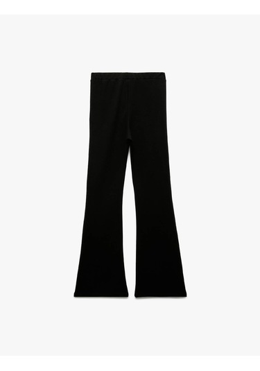 Koton Taş Detaylı Beli Lastikli Siyah Kız Çocuk Pantolon 6wkg40036ak Siyah