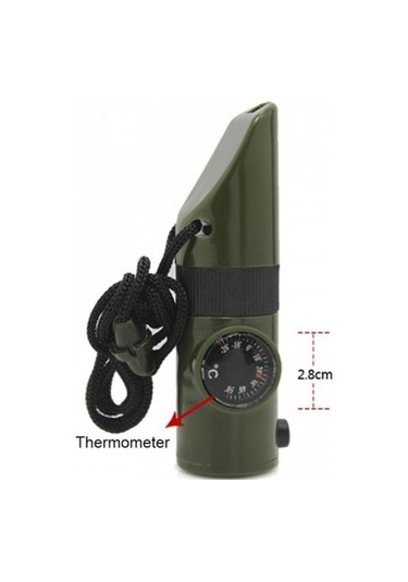 Nikula Çok Fonksiyonlu Askeri Pusula Led Işıklı-Düdük-Termometre
