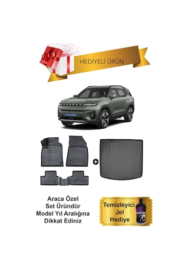 Ssangyong Torres Evx Elektrikli 2023 Sonrası 3d Havuzlu Paspas Ve Bagaj Havuzu Set Hediyeli
