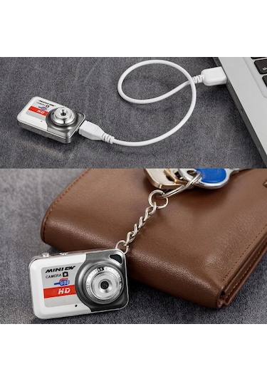 X6 Taşınabilir Ultra Mini Yüksek Yoğunluklu Dijital Kamera Mini Dv Desteği 32gb X6 Grey With 16gb Tf Card X6 Grey Gri