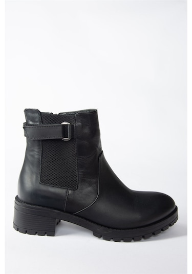 Fox Shoes Siyah Hakiki Deri Kadın Bot N555053803 Siyah