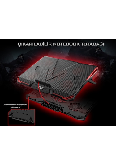 Inca INC-611 GMS Arrax 5 Fanlı 13" - 17" Gaming Notebook Soğutucu