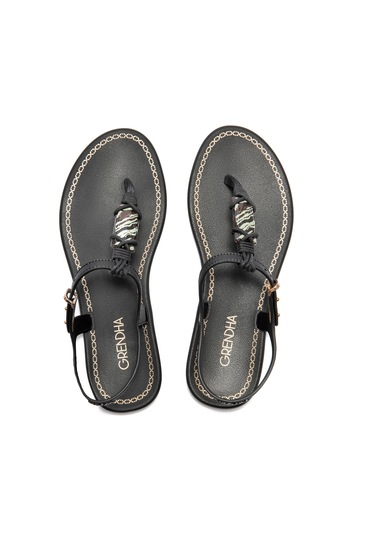 Cacau Rustica Kadın Parmak Arası Sandalet Siyah 35/40 Siyah