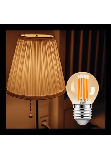 G45 Rustik Led Ampul 4w E27 Duy 2700k Gün Işığı Mini Top Filament Ampul 1