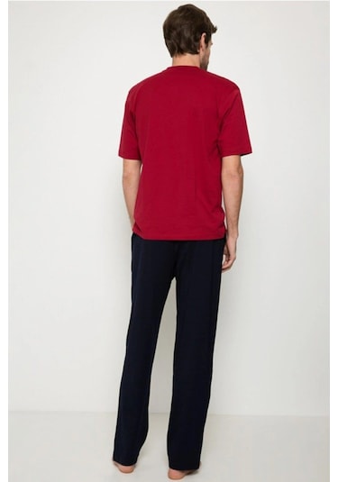 Pierre Cardin 5370 Pijama Şort 3 Lü Damat Çeyiz Seti - Bordo