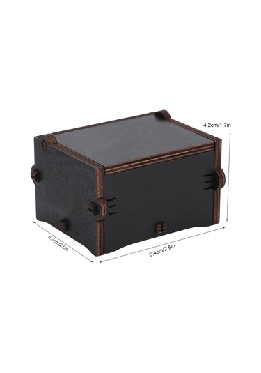 Shineyee Ahşap Mekanik Müzik Kutusu, Pili Gerektirmez, Elden Döndürülür, Siyah, Dekoratif Hediyelik Öğe