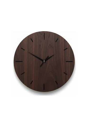 Stil Modern Duvar Saati 45 Cm Siyah-ceviz Siyah Ceviz