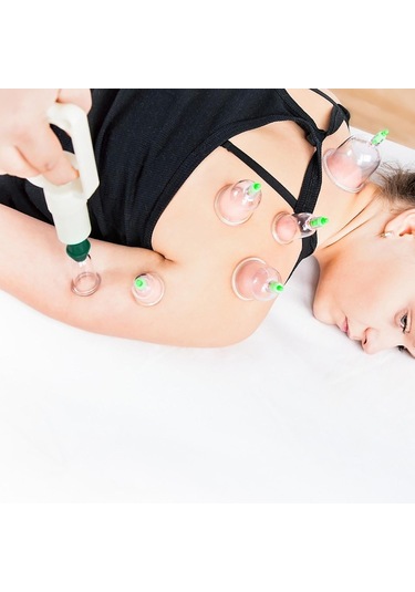 Leezsing Kupa Seti Profesyonel Çin Akupunktur Noktası Kupa Masaj Seti 12 Kupa Çok Renkli