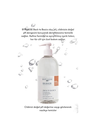 Byphasse Back To Basics Rafine Duş Jeli Tüm Cilt Tipleri 750 ML