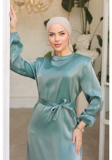 Mirza Kemerli Elbise 810 - Mint