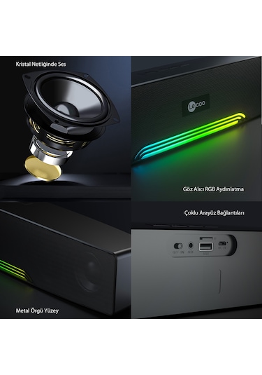 Lecoo DS109 Bluetooth/AUX/TF KART/USB 10W Soundbar Hoparlör