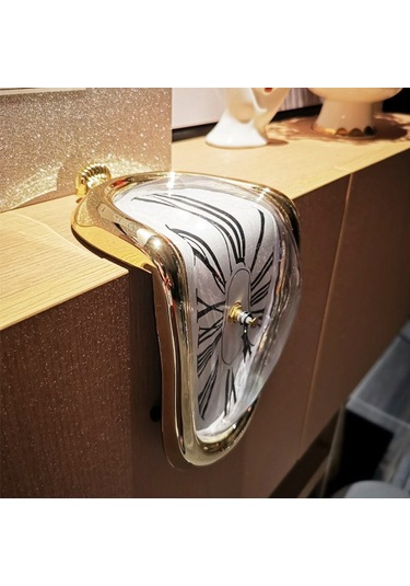 Yaleker Ev Odası Oturma Odası İçin Sessiz Gündüz İşi Saati - Klasik Roma Rakamlı Silikon Malzeme Gümüş Renkli Saat Çok Renki