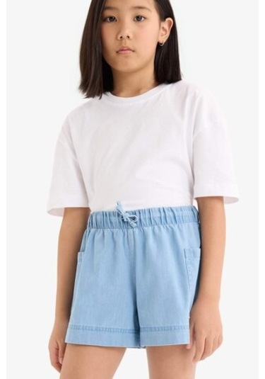 Defacto Kız Çocuk Jean Şort B6574a825smnm39 Mavi