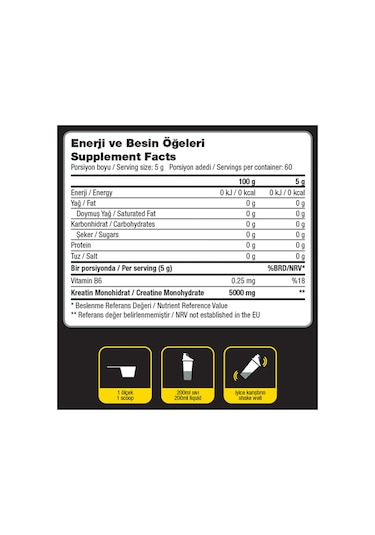 Dynamic Creatine Powder 300 Gr Kreatin Creatin