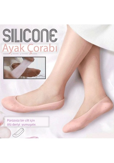 Ayak Bakımı İçin Silikon Nemlendirici Jel Ayak Çorapları - Silikon Patik