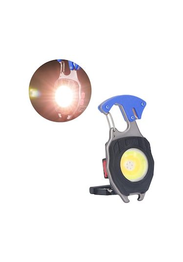 Mini Çalışma Işığı Çakmak Özellikli Led Anahtarlık El Feneri Mavi