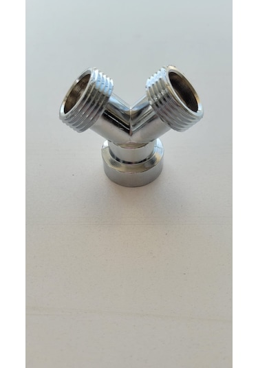 Çamaşır Makinesi Musluk Çatalı Krom 3/4 Ölçü Standart Metal