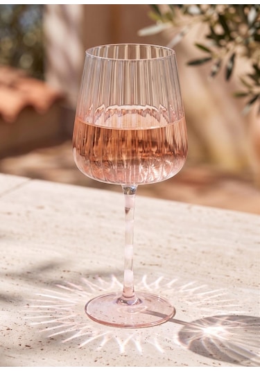 The Mia Şarap Kadehi Pembe Beyaz 600 Ml Çok Renkli