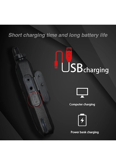 Valkyrie Baofeng BF-R5 Lisanssız Kulaklıklı Şarjlı 16 Kanal Vox El Telsizi