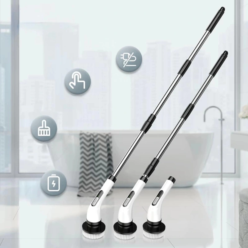 7 İn 1 Kablosuz Elektrikli Temizlik Fırçası Seti Çok Renkli