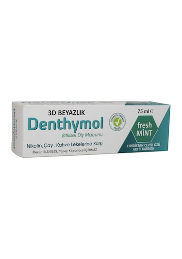 Denthymol Bitkisel Diş Macunu 3D Beyazlık 75 ML