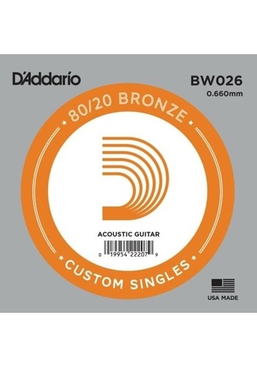 Daddario Bw026 Bronze Single 0.26 - Akustik Gitar Tek Tel