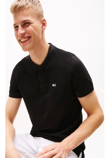 Tommy Hilfiger Tjm Slım Placket Polo Ext Siyah