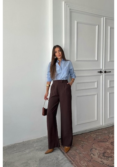 Munn Collection Kahverengi Pantolon Kahverengi