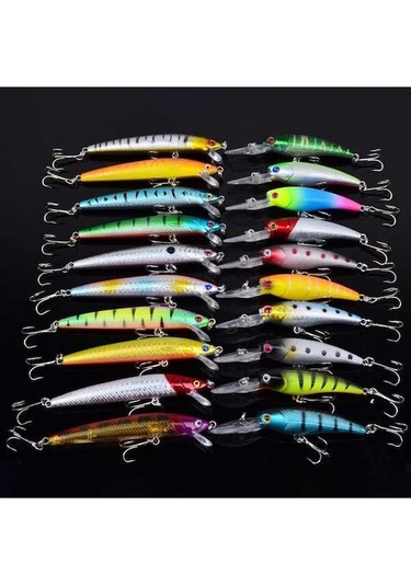 Novahub Gerçekçi Gözler Ve Desenlerle Donatılmış, Balık Avında Üstün Performans Sağlayan 20 Adet Yapay Balık Yemi, Yeni Tasarım