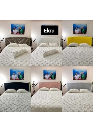 Baza Başlığı Peluş Çift Kişilik Antrasit 80 160
