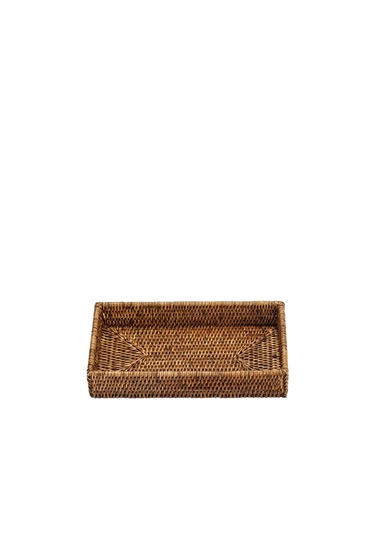 Basket Tepsi, Tezgah Üstü, 30xh6x16cm - Kahve Kahve
