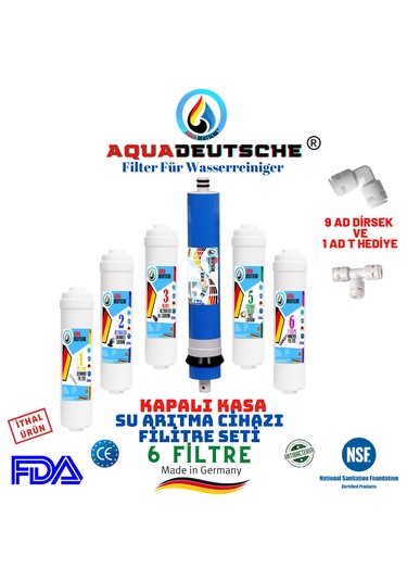 Kapalı Kasa 6 Filtre 12 Aşama Su Arıtma Filtre Seti