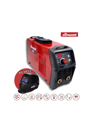 Zenweld Arc 200 Elektrod Kaynak Makinası P200 Maske Hediyeli
