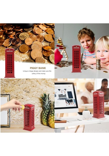 Telefon Kulübesi Metal Kumbara İngiltere Londra 18cm