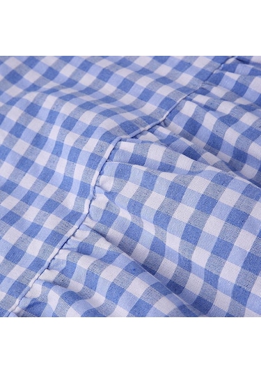 Lacivert Zanzea Bayan Kareli Ekose O Yaka Günlük Gevşek Uzun Elbise S Lacivert