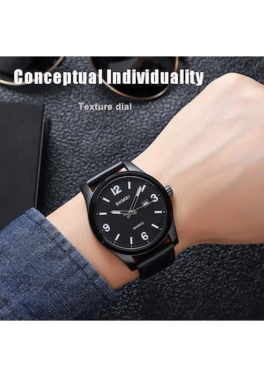 Skmeı 2067 Erkek İş Rahat Stil Açık Hava 50m Su Geçirmez Kuvars Dijital Kol Saati Siyah Kahverengi