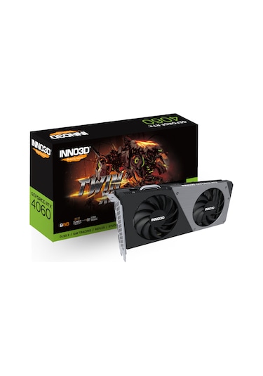 Inno3d NVIDIA GeForce RTX 4060 Twin X2 N40602-08D6-173051N 8 GB GDDR6 128 bit Ekran Kartı