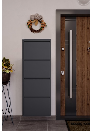 Ceha 4'lü Metal Ayakkabılık - Antrasit K.AYK-4 /AB7024