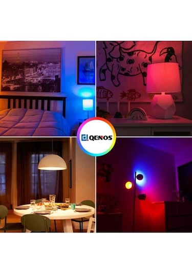 RGB Uzaktan Kumandalı 16 Renk Ampul Qenos