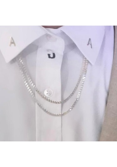 Kişiye Özel Gümüş Yaka İnesi Beyaz