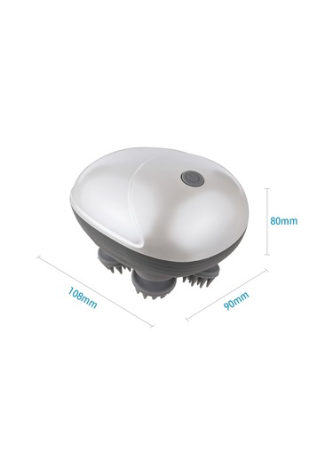 Kosona Akıllı Kafa Masaj Aleti - Stres İçin Konforlu Saç Derisi Masaj Cihazı Beyaz - Gri