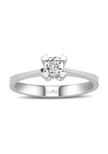 Lova 0,30 Karat Efektli Pırlanta Tektaş Yüzük - 1070091