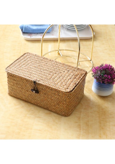 Suntek Magideal Ev Ve Banyo Organizasyonu İçin Kapaklı Seagrass Çok Renkli