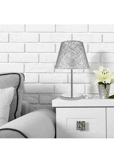 Sarah Abajur Krom Ayak / Gri File Şapka Diğer