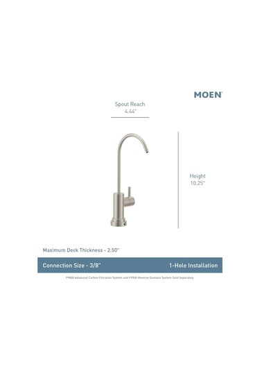 Moen F7660 Mat Siyah Sip Modern Tek Kolu Yüksek Ark İçecek Musluk Diğer