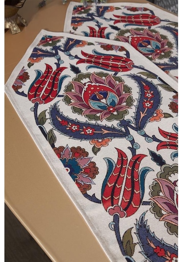 Çeyiz Diyarı Pınar 2li Lüks Runner 45x140 Cm Çok Renkli