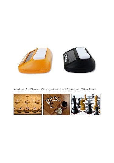Vkemall 3'ü 1 Arada Çok Amaçlı Taşınabilir Profesyonel Satranç Saati Dijital Satranç Zam Siyah