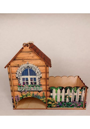 Woodiks Renkli Çay Evi Poşetler İçin Stand 200547339 Turuncu